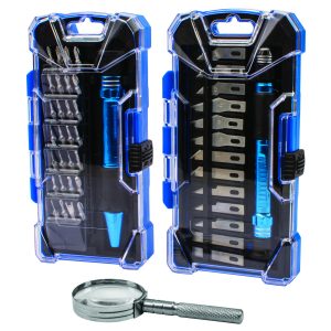 KIT DE DESARMADORES Y NAVAJAS TIPO EXACTO