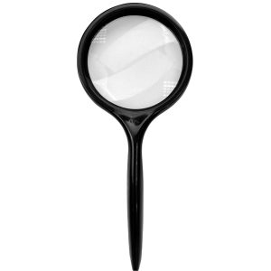 LUPA DE VIDRIO CON MARCO DE PLÁSTICO DE Ø 4" / 100 mm.