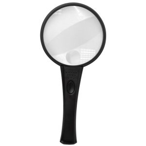 LUPA DE VIDRIO CON LUCES LED DE Ø 3.5" / 85 mm. y Ø 0.8" / 20 mm.